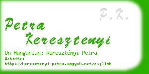 petra keresztenyi business card